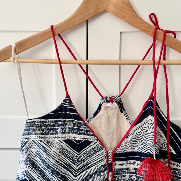 Anthropologie Akemi + Kin Riviera Boho Tribal Tassel Tie Dress, sz. XXS - Picture 8 of 17